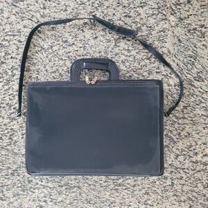 Genuine Black Leather Attaché Case